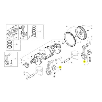 Imagem de Jogo Bronzina Biela 0,25 Para Iveco Nova Daily - 503644325