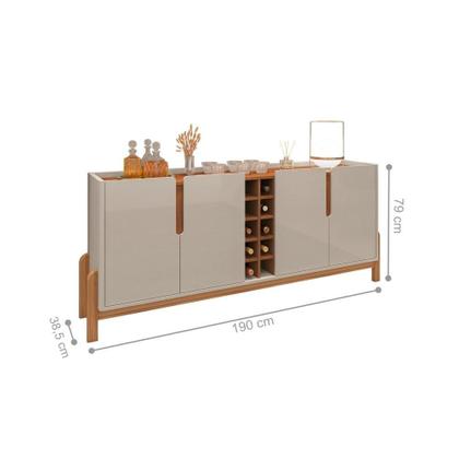 Imagem de Jogo Buffet 1.9 e Bar Office Off White Cedro