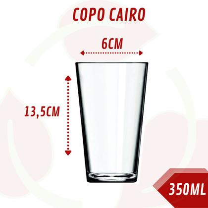 Imagem de Jogo c/ 24 Copos Cairo Suco Água Bebibas Bar Nadir Long Drink