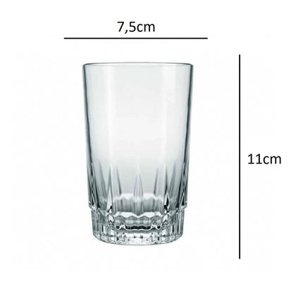 Imagem de Jogo C/3 Copos de Vidro Lancia Suco Água Refrigerante 240ml