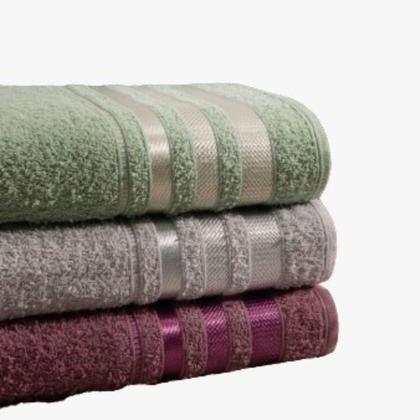 Imagem de Jogo C/ 3 Toalhas De Banho Marselha 70x140cm 100% Algodão