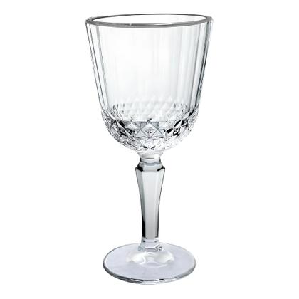 Imagem de Jogo C/6 Taças de Vidro 300ml Classic Transparente C/ Borda Prata P/ Bebidas e Drinks