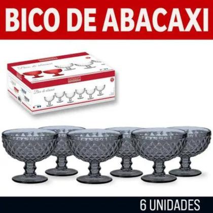Imagem de Jogo C/ 6 Taças P/ Sobremesa Bico De Abacaxi Haüskraf 310Ml Azul