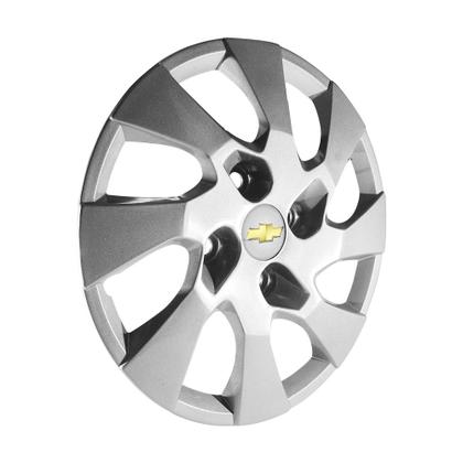 Imagem de Jogo Calota Aro 14 GM Onix/Prisma Prata emblema resinado Prata