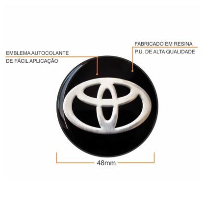 Imagem de Jogo Calota Aro 15 Europa Premium Toyota + Emblema Resinado + Tampa Ventil Antifurto