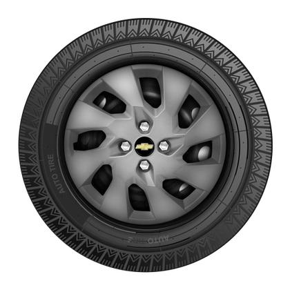 Imagem de Jogo Calota Aro 15 GM Onix/Prisma Prata emblema resinado preto