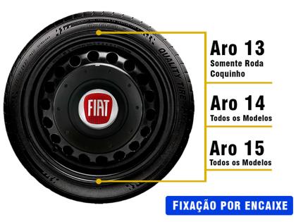 Imagem de Jogo Calota Central Fiat Palio Weekend Aro 13 14 15 Amarok