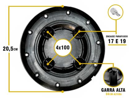 Imagem de Jogo Calota Central Fiat Uno Palio Siena Aro 13 14 15 Amarok