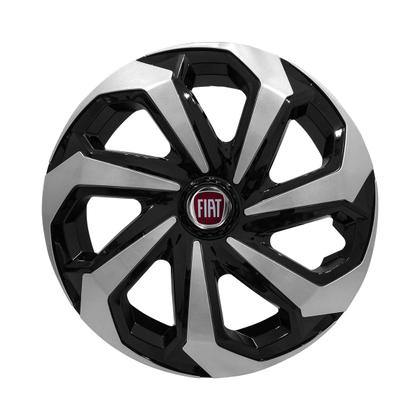 Imagem de Jogo Calota Esportiva Aro 13 Spider Black/Silver Fiat Uno Palio Siena