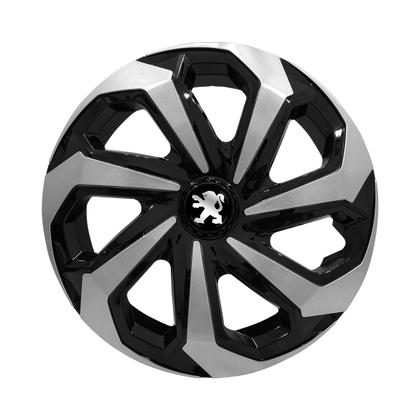 Imagem de Jogo Calota Esportiva Aro 14 Spider Black/Silver Peugeot 206 207 306