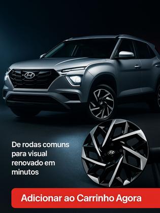 Imagem de Jogo Calota Esportiva Com Emblema Creta Aro 15 2017 2018 2019 2021 2022 2023 2024 4 Pçs Pronta Entrega