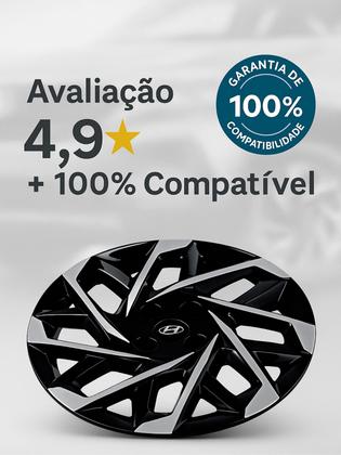 Imagem de Jogo Calota Esportiva Com Emblema Creta Aro 15 2017 2018 2019 2021 2022 2023 2024 4 Pçs Pronta Entrega