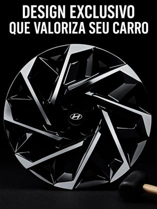 Imagem de Jogo Calota Esportiva Com Emblema Creta Aro 15 2017 2018 2019 2021 2022 2023 2024 4 Pçs Pronta Entrega