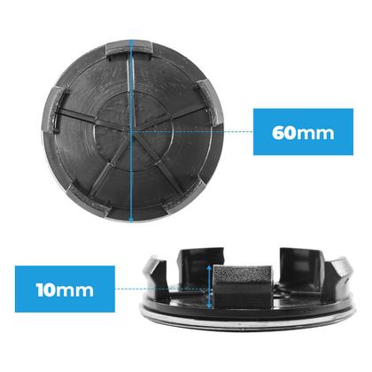 Imagem de Jogo Calota Meio Miolo Centro Roda Fiat Toro Freemont 60mm