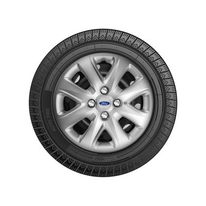 Imagem de Jogo Calota Novo Ford Ka 2014 2015 16 17 Aro 14 Com Emblema Resinado Prata