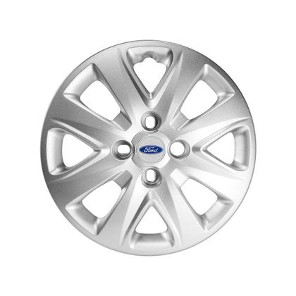 Imagem de Jogo Calota Novo Ford Ka 2014 2015 16 17 Aro 14 Com Emblema Resinado Prata