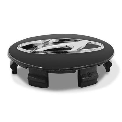 Imagem de Jogo Calotinha 56mm Centro de Roda KRMAI Hyundai Creta Preta