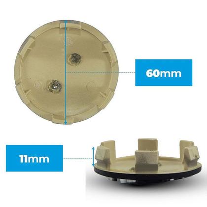 Imagem de Jogo Calotinha 60mm Centro de Roda Peugeot 206 207 208 307 H