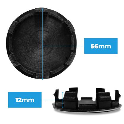 Imagem de Jogo Calotinha Centro De Roda Binno 56mm Com Emblema