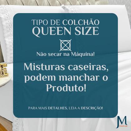 Imagem de Jogo Cama Box Queen Size Lily 300 Fios Bordado Inglês Extra Macio