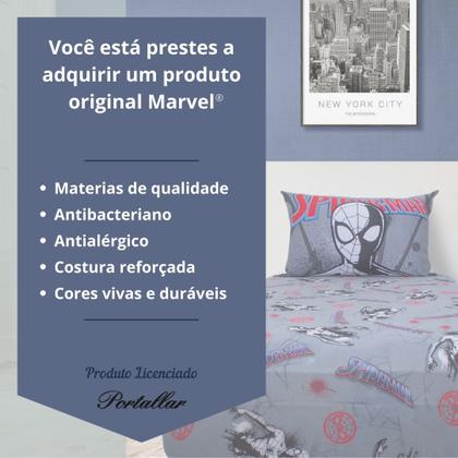 Imagem de Jogo Cama Infantil Marvel Homem Aranha Menino Algodão 2 Pçs Original