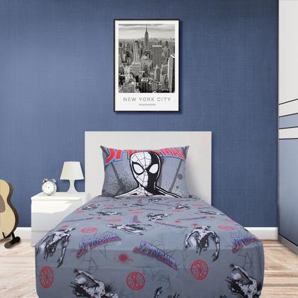 Imagem de Jogo Cama Infantil Marvel Homem Aranha Menino Algodão 2 Pçs Original