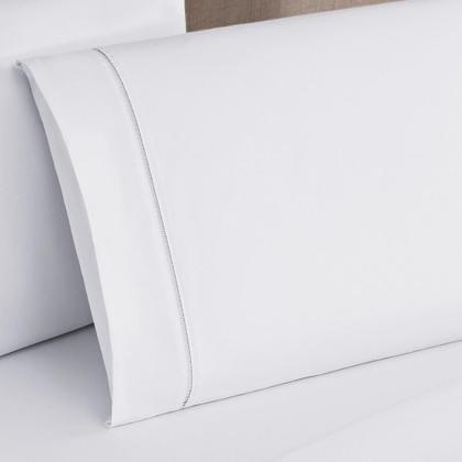 Imagem de Jogo Cama Lençol Home Basic Queen 180 Fios Com Ponto Palito 4 Peças - Branco