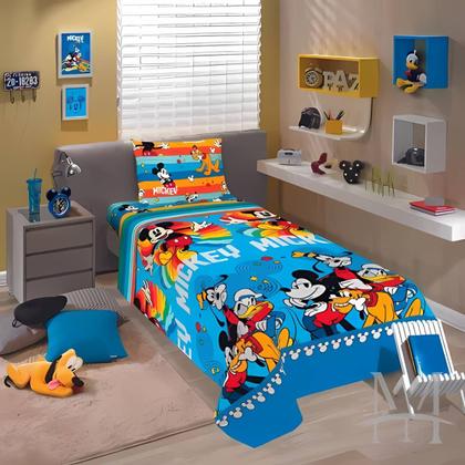 Imagem de Jogo Cama Mickey Disney 3Pçs Microfibra Estampado 140x220
