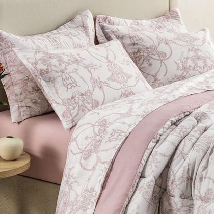 Imagem de Jogo Cama Queen 160 Fios Karsten Prisma Rosa