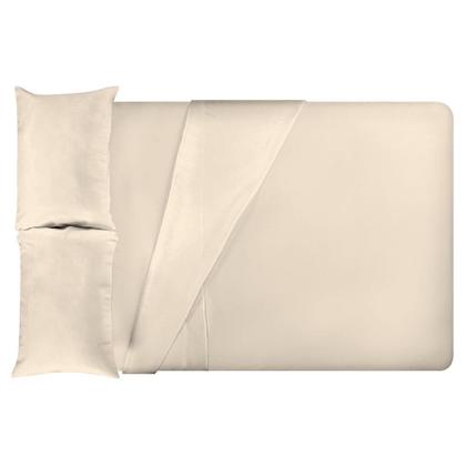 Imagem de Jogo Cama Queen Size Algodão 130 Fios Liso Conforto Macio