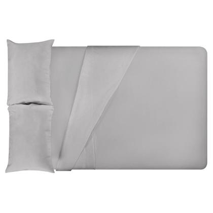 Imagem de Jogo Cama Queen Size Algodão 130 Fios Liso Conforto Macio