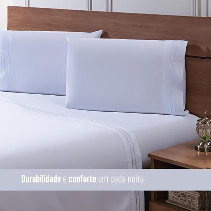 Jogo Cama Solteiro Percal Soft 300 Basic Poliéster Niazitex Imagem de Jogo Cama Solteiro Percal Soft 300 Basic Poliéster Niazitex