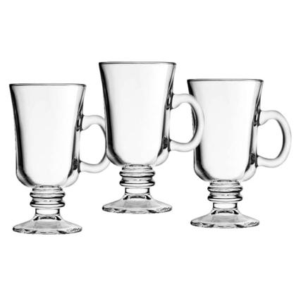 Jogo caneca vidro cappucino 3pcs x 300ml - Niazitex Imagem de Jogo caneca vidro cappucino 3pcs x 300ml