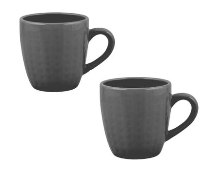 Imagem de Jogo Caneca Xicara Café Chá 2 Unidades Cerâmica Preto 200 Ml