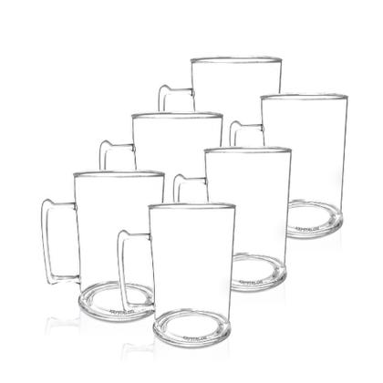 Imagem de Jogo Canecas De Chopp Acrílico Transparente 450ml 6 Un