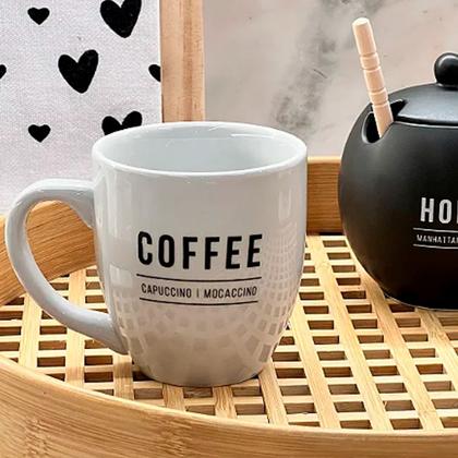 Imagem de Jogo Canecas Porcelana Kit 2 Xícara Café Chá Lata Açucar