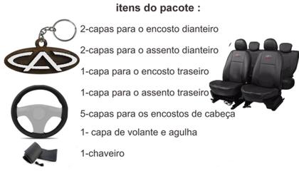 Imagem de Jogo capa couro Tiggo 3X Plus 21-22 + ajuste perfeito