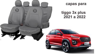 Imagem de Jogo capa couro Tiggo 3X Plus 21-22 + capa cobrir + limpador