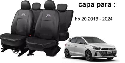 Imagem de Jogo Capas de Couro Hyundai HB20 2024 + Capa de Volante + Chaveiro Hyundai