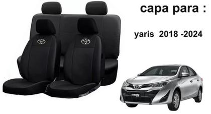 Imagem de Jogo Capas de Couro Toyota Yaris 2024 + Capa de Volante + Chaveiro Toyota