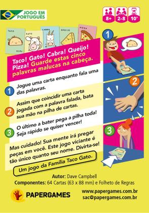 Imagem de Jogo Carta Taco Gato Cabra Queijo Pizza Português PaperGames