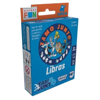 Imagem de Jogo Cartas Aprender Libras Memória Sinais Alfabeto Didático Pedagógico Looney Tunes