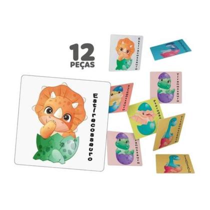 Imagem de Jogo Cartas de Associação e Memória Interativo Baby Dinos Primeiros Passos Cooper Fun