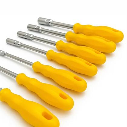 Imagem de Jogo Chave Canhão C/ 7 Peças Crv Pro Em Aço Carbono E Pvc Fertak