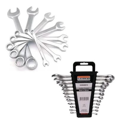 Imagem de Jogo Chave Combinada 12 Pçs 6 A 22Mm Boca Estrela Starfer