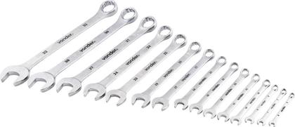 Imagem de Jogo Chave Combinada 6-32mm Cromo Vanádio Cromada Com 15 Peç