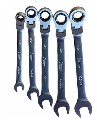 Imagem de Jogo Chave Combinada Articulada C/ Catraca 5Pçs Corneta