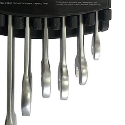Imagem de Jogo Chave Combinada Articulada Catraca 8 A 19Mm 7 Pecas