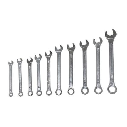 Imagem de Jogo Chave Combinada Boca Fixa e Estrela 10 Peças 6 a 17mm