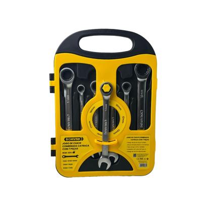 Imagem de Jogo Chave Combinada Catraca 8 A 19mm 7 Peças